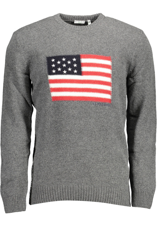 US POLO ASSN. MĘSKI SZARY SWETER