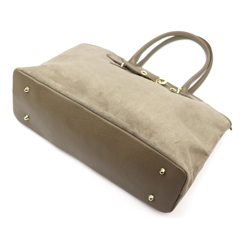 Vera Pelle damska torebka na ramię skóra naturalna zamszowa z kieszeniami