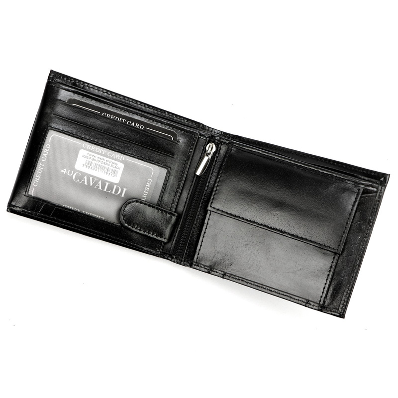 Skórzany męski portfel Cavaldi 0001-P-BS RFID