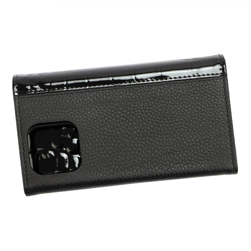 MiaMore etui Iphone 12 PRO case z klapą wzór skóra krokodyla z łańcuszkiem