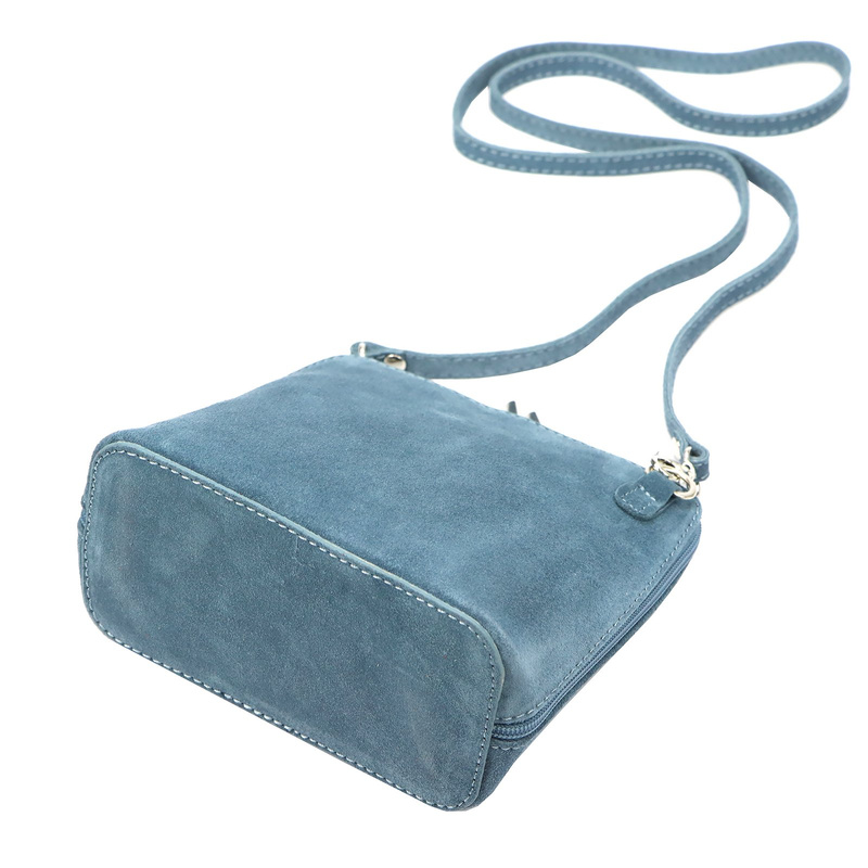 Barberinis Zamszowa skórzana mała damska listonoszka z organizerem na ramię