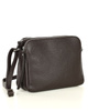 Torebka skórzana crossbody listonoszka dwie komory - MARCO MAZZINI ciemny brąz