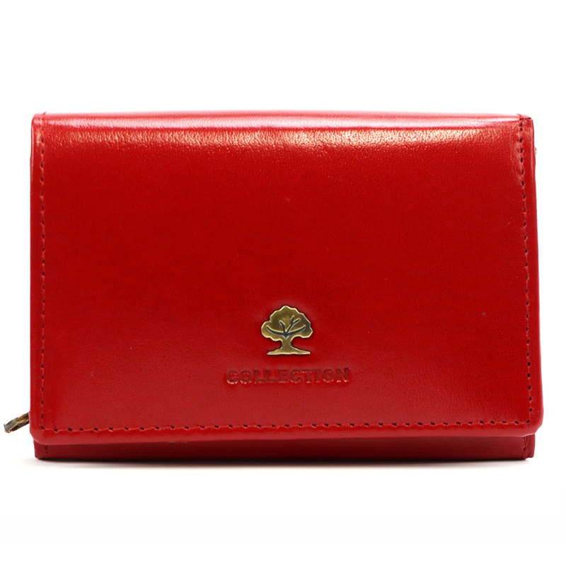 Luxury damski portfel skóra naturalna pojemna portmonetka zatrzask RFID