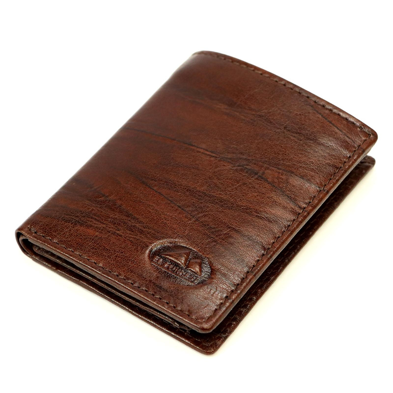 EL FORREST męskie etui na karty i dokumenty skórzane pionowe ochrona RFID