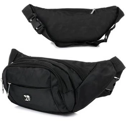 Saszetka nerka UNISEX kodura pojemna solidna czarna Beltimore C28