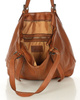 Torebka damska shopper z regulacją rączek skóra old pelle - MARCO MAZZINI brąz camel