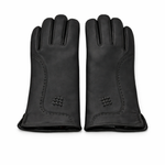 Rękawiczki damskie, skóra cielęca, ocieplane welurem.