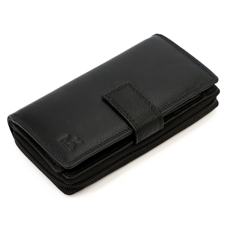 Pionowy Skórzany damski portfel Money Kepper RFID