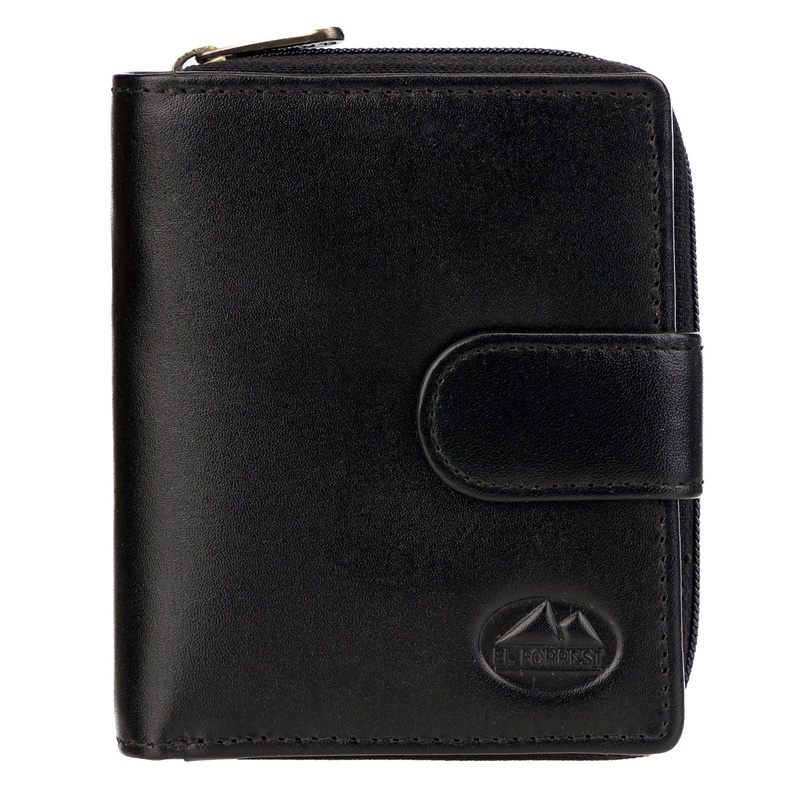 Pojemny Skórzany damski portfel kieszeń zasuwana EL FORREST RFID