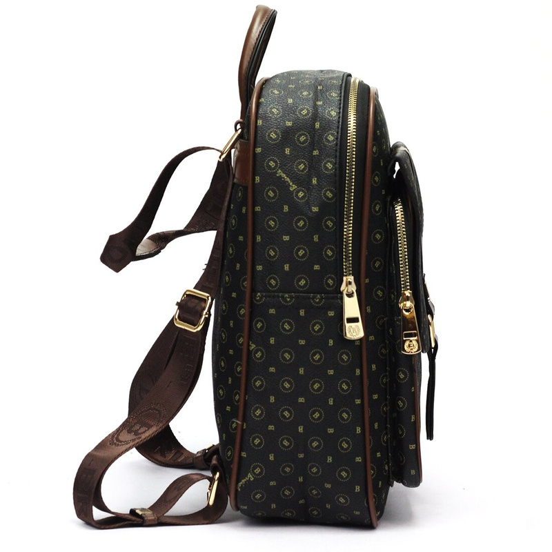 BRICIOLE Plecak damski ze skóry ekologicznej zewnętrzne kieszenie