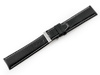 Pasek skórzany do zegarka W26 - PREMIUM - czarny/białe - 20mm