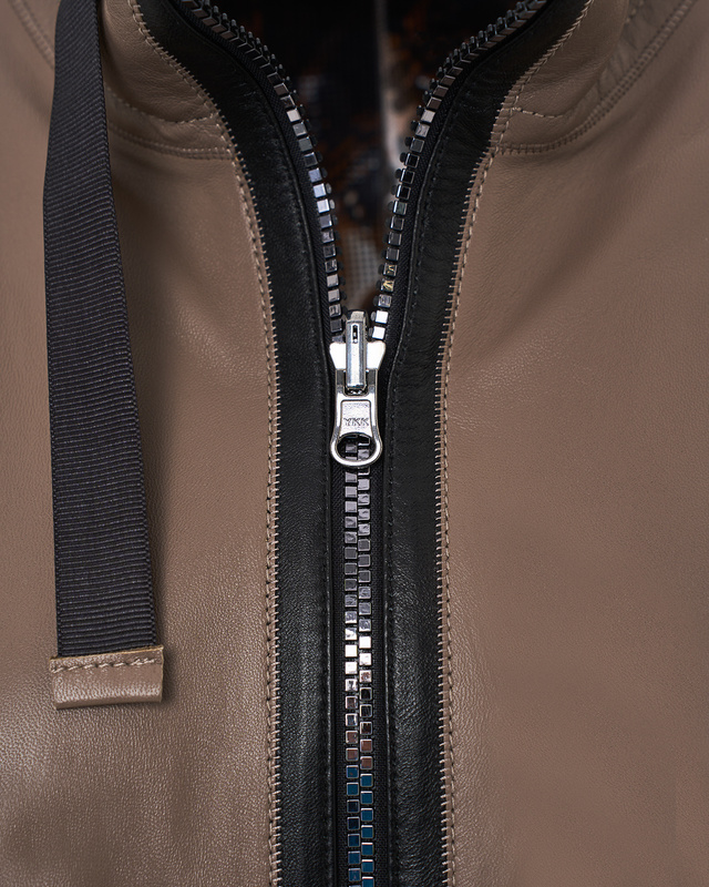 Bukowski Dwustronna damska kurtka skóra naturalna długa z kapturem