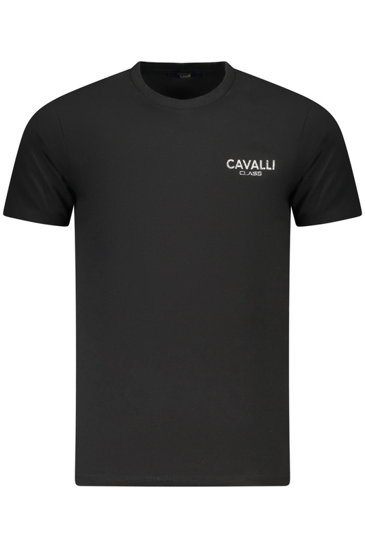 KOSZULKA CAVALLI CLASS Z KRÓTKIM RĘKAWEM MĘSKA CZARNA