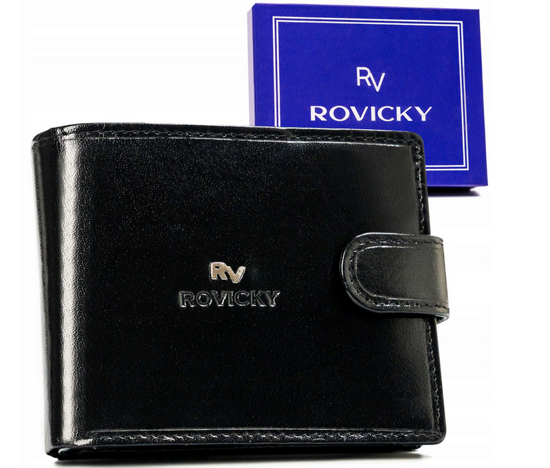Pojemny zgrabny męski skórzany portfel od Rovicky