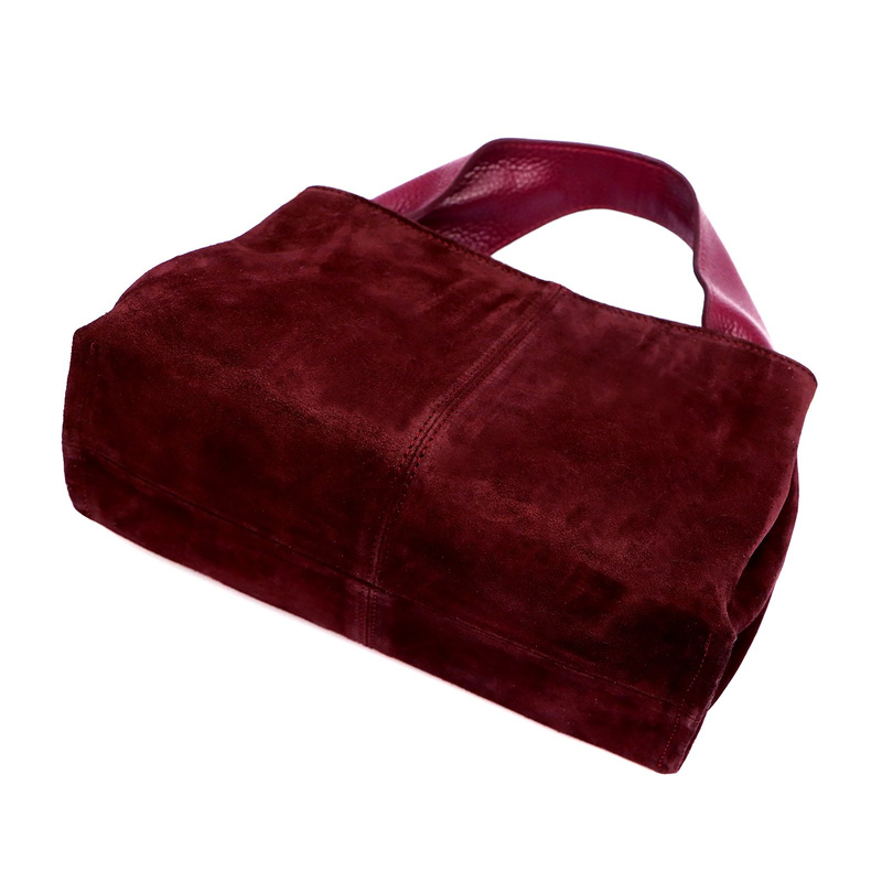 Stylowa Zamszowa damska listonoszka torebka z dopinanym paskiem od Luka