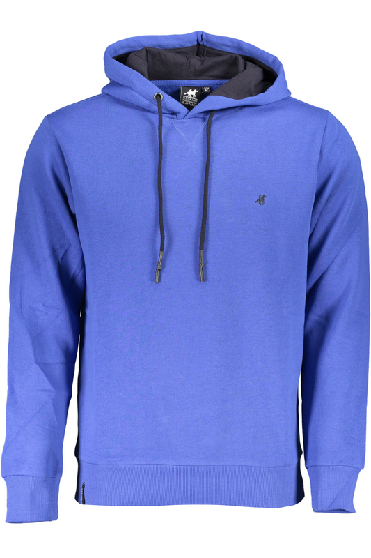 NIEBIESKA BLUZA MĘSKA BEZ ZAMKA, US GRAND POLO