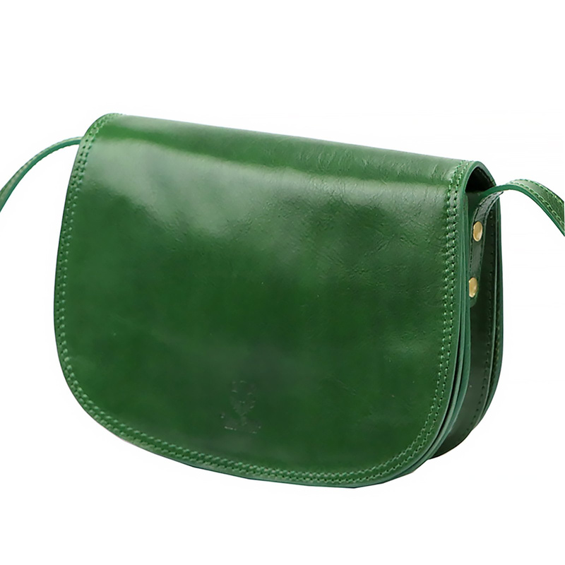 Florence Skórzana damska listonoszka przez ramię dwie komory kieszenie