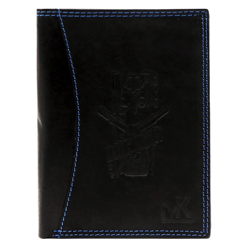 Money Kepper pionowy męski portfel skóra naturalna duży wzór rebel vintage