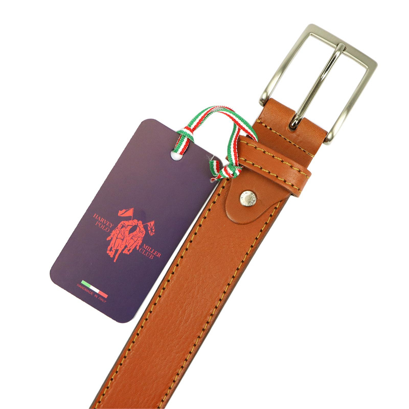 Harvey Miller męski pasek do spodni uniwersalny skóra naturalna klamra