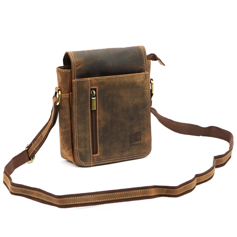 Nordee męska saszetka skóra naturalna torba miejska na ramię z kieszeniami