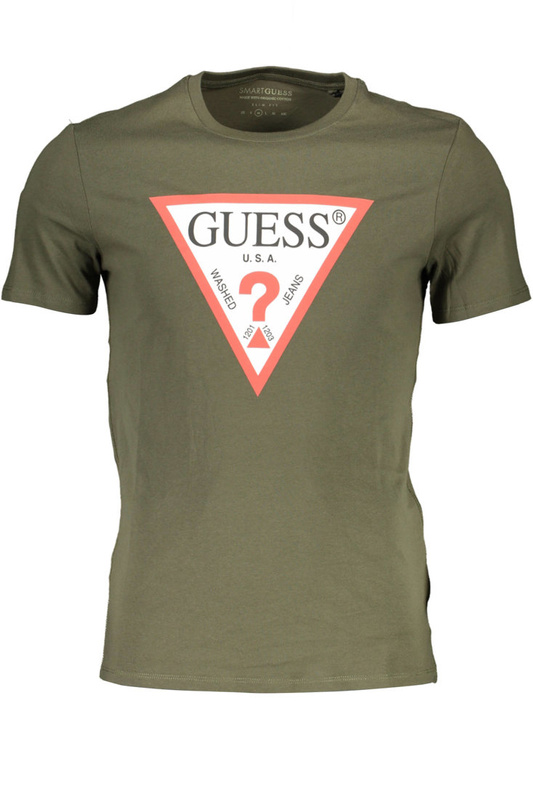 GUESS JEANS MĘSKI T-SHIRT Z KRÓTKIM RĘKAWEM ZIELONY