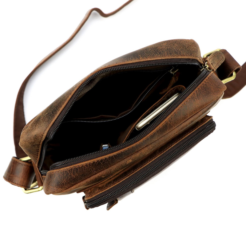 Andreas męska torba na ramię skóra naturalna saszetka przez ramię kieszenie