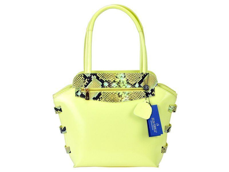 Gilda Tonelli damska torebka na ramię skóra naturalna kuferek do ręki