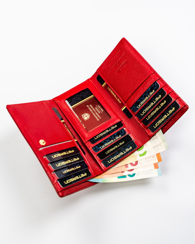 Skórzany damski portfel Peterson PTN 55020-SGN