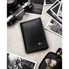 Skórzane, duże etui w czarnym kolorze przeznaczone na dokumenty i karty - Peterson