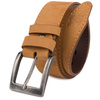 Pasek męski skórzany zamszowy skóra naturalna camel Beltimore W47 : Kolory - brązowy, beżowy, Rozmiar pasków - r.85-100 cm