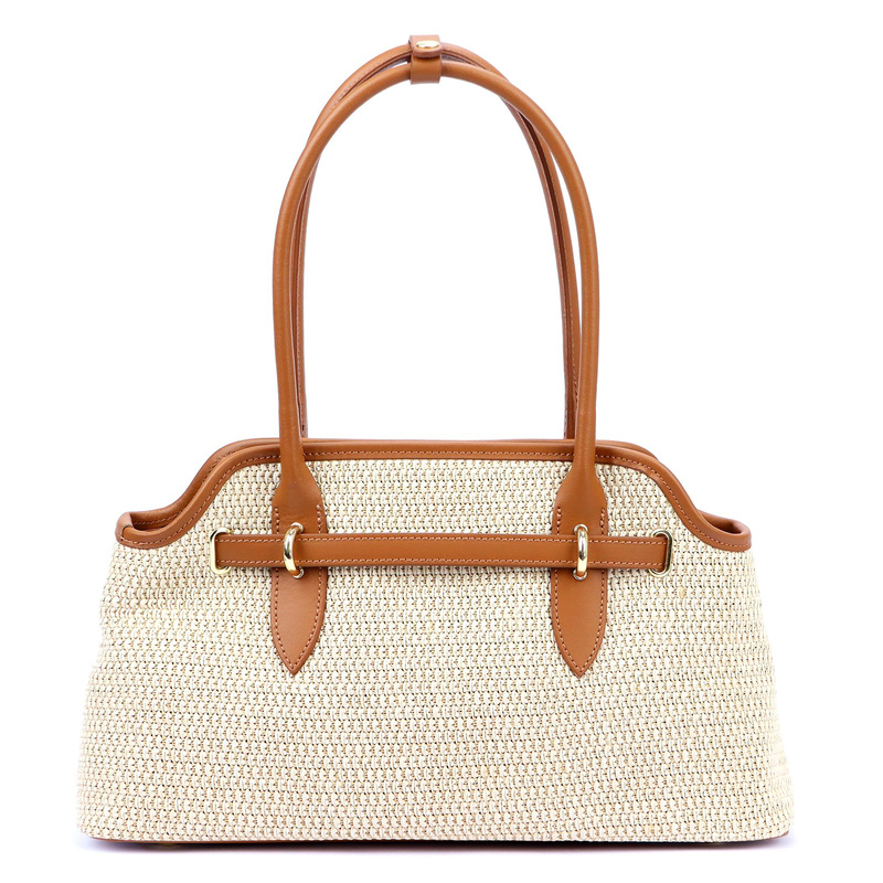 Vera Pelle damska listonoszka len skóra naturalna torebka na ramię