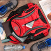 Czerwony plecak sportowy miejski trekkingowy wytrzymały T15