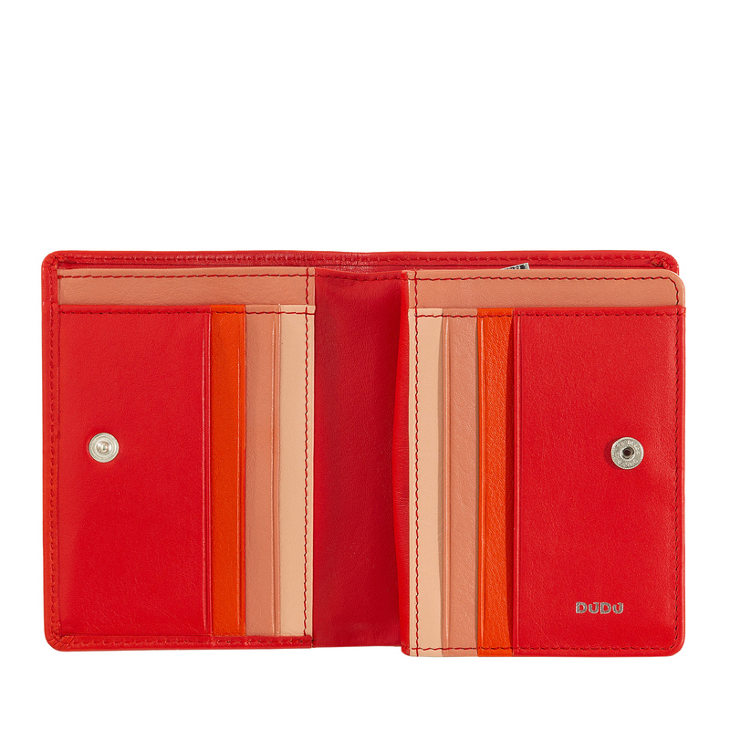 DuDu Portfel damski skóra naturalna portmonetka z kieszenią na monety