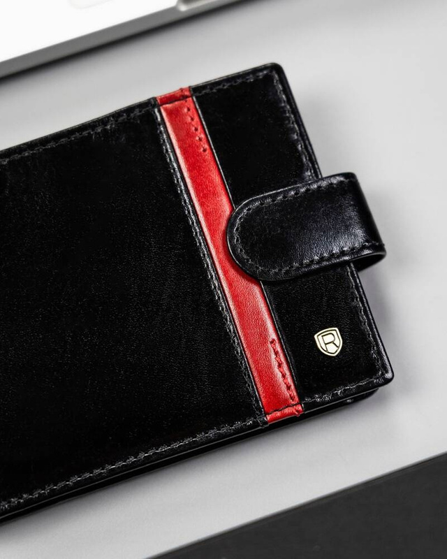 Kompaktowy męski skórzany portfel z RFID Rovicky