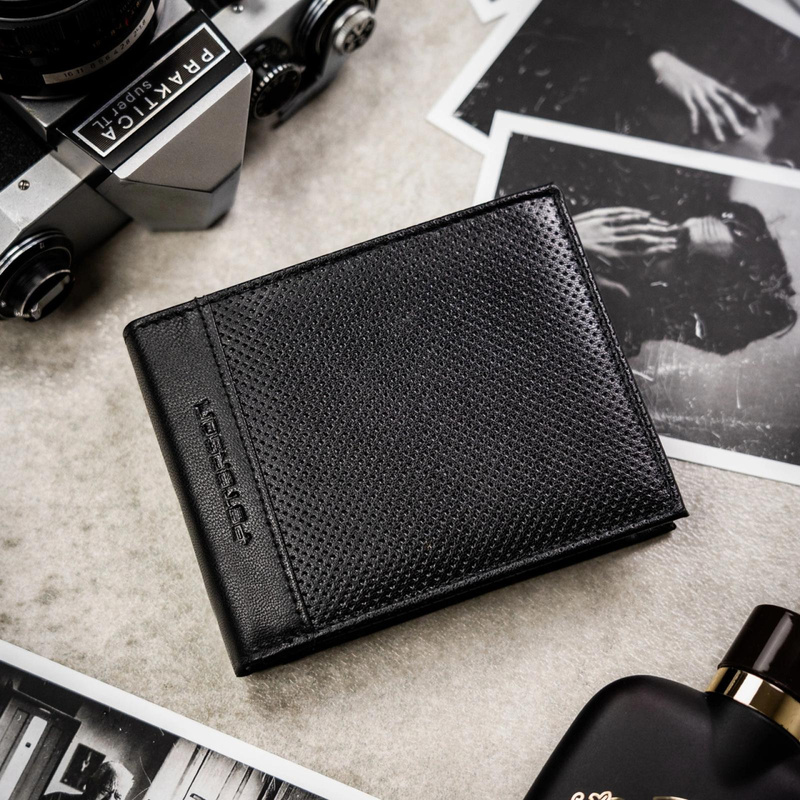 Meski zestaw prezentowy skóra naturalna Peterson PTN N992-DOT BLACK