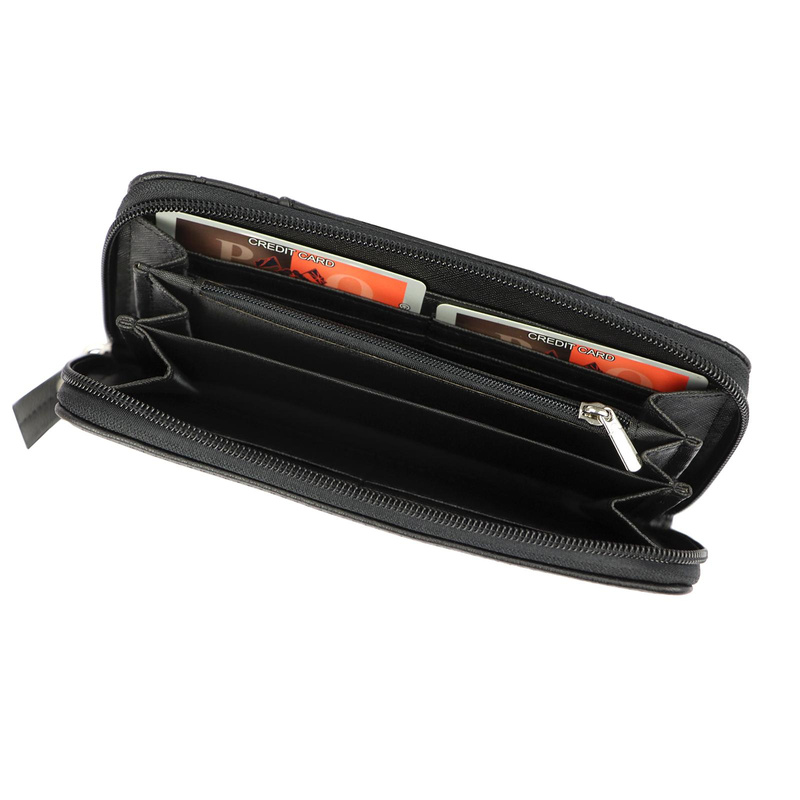 Harvey Miller portfel duży damski skóra ekologiczna podłużna portmonetka