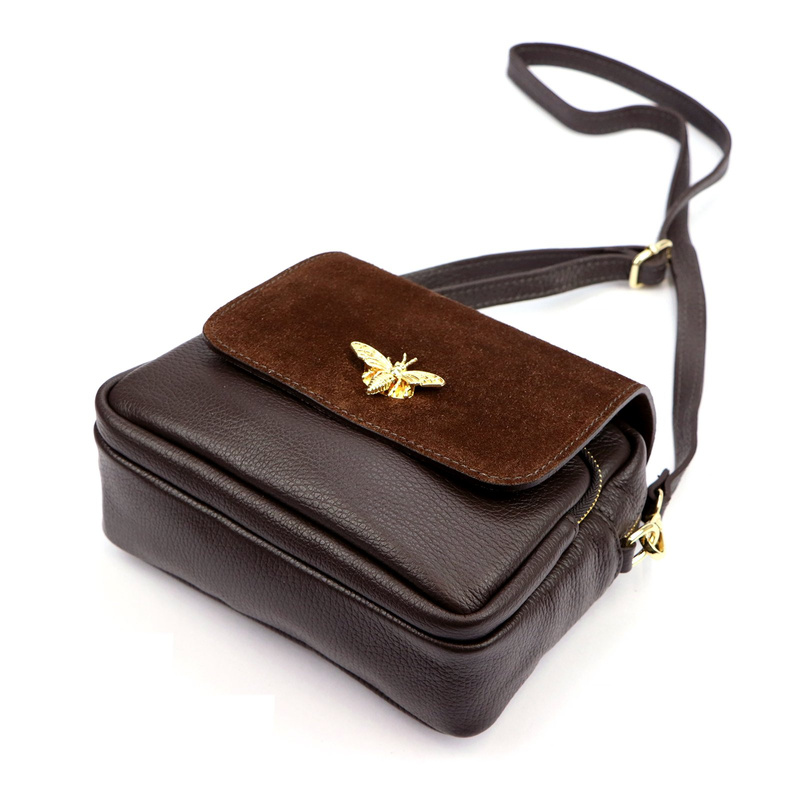 Stylowa Zamszowa zgrabna damska listonoszka torebka przez ramię od Luka