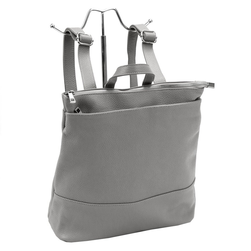 Luka Skórzany damski miejski plecak na ramię z kieszeniami pojemny