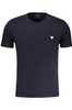 NIEBIESKI T-SHIRT MĘSKI Z KRÓTKIM RĘKAWEM GUESS JEANS