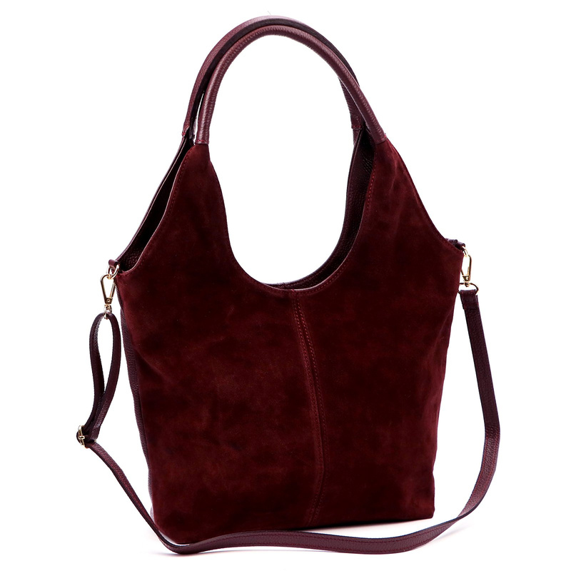 Vera Pelle damska shopperbag na ramię torebka skórzana z organizerem duża