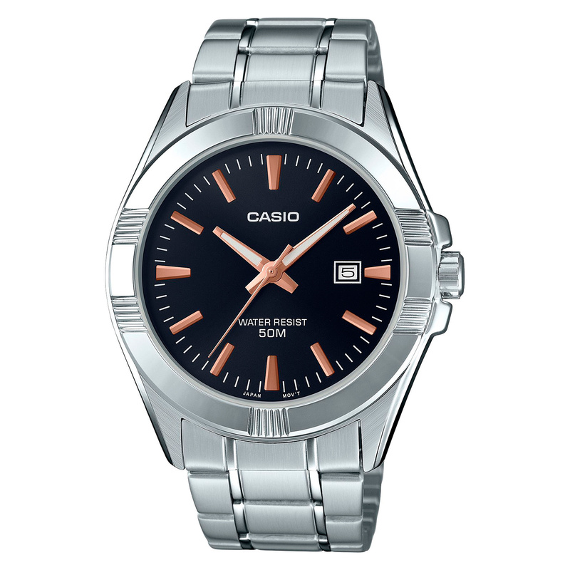 Zegarek CASIO MTP-1308D-1A2. Kwarcowy, Kolor czarny. Mężczyzna.