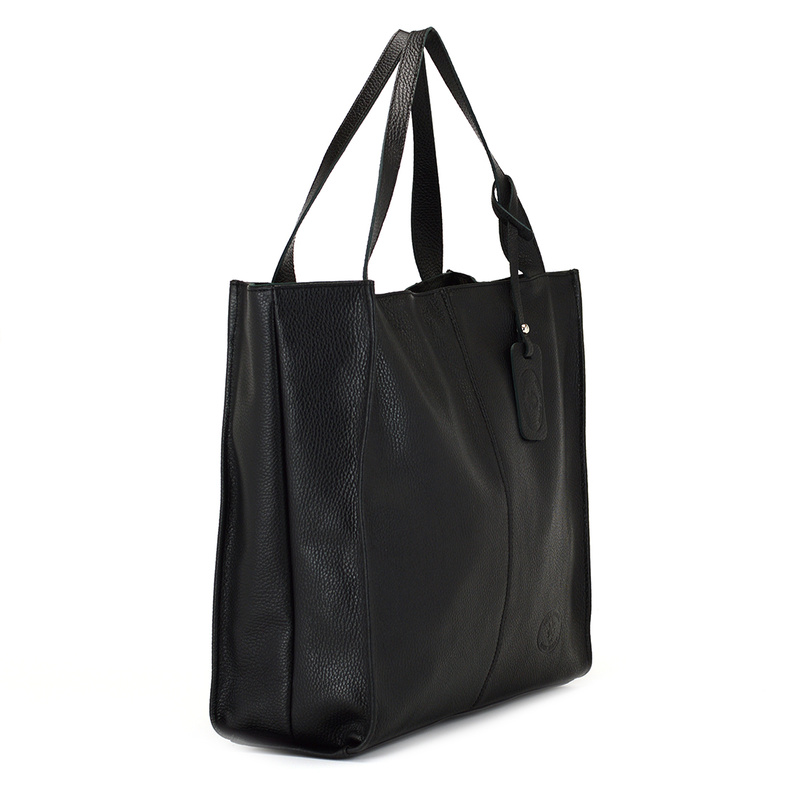 Duża skórzana damska torebka na ramię shopperbag