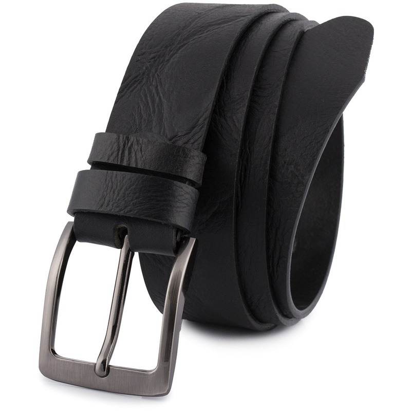 Pasek męski skórzany premium szeroki 4 cm skóra licowa Beltimore czarny E36 : Kolory - brązowy, beżowy, Rozmiar pasków - r.90-105 cm