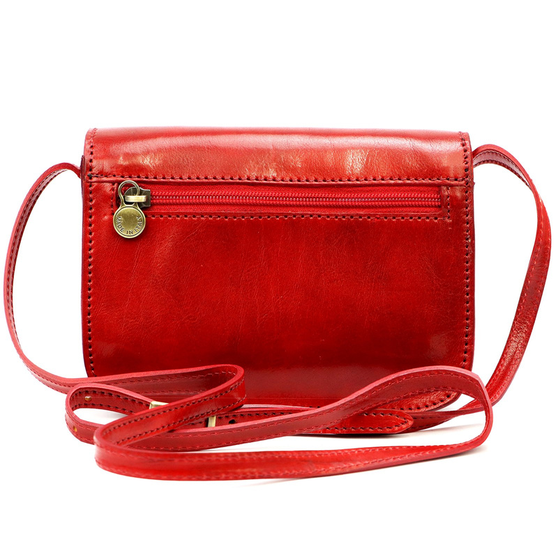 Florence Skórzana listonoszka na ramię 3 komory zamykana klapą elegancka