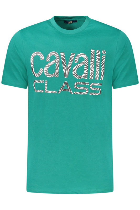 KOSZULKA CAVALLI CLASS Z KRÓTKIM RĘKAWEM MĘSKA ZIELONA
