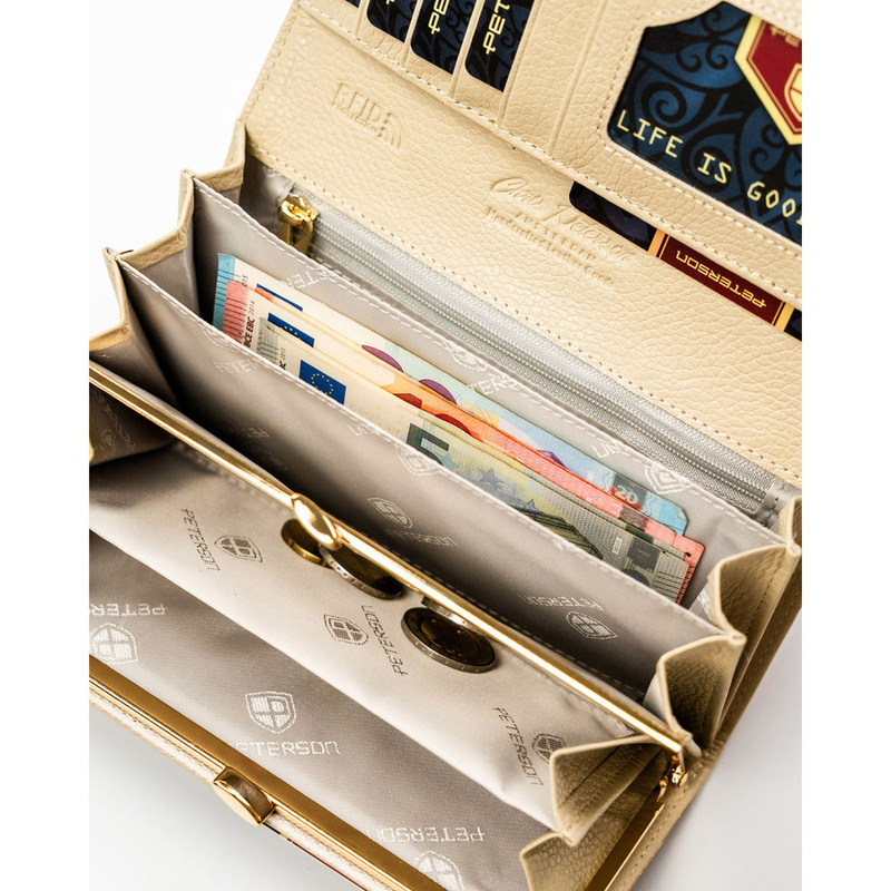 Skórzany damski portfel Peterson PTN PS401-MLF