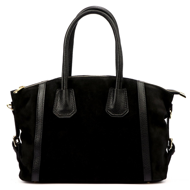 Vera Pelle damska shopperbag skóra naturalna zamszowa torebka na ramię