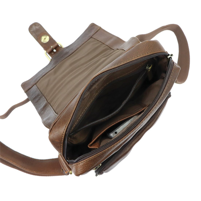 Pojemna Męska saszetka ze skóry naturalnej torba na i przez ramię Nordee