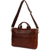 Torba męska skórzana na laptopa ramię komputer duża brązowa Beltimore N04
