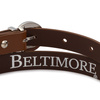 Skórzany pasek damski do spodni sukienki brązowa skóra nat 1,8 cm Beltimore O21 : Kolory - brązowy, beżowy, Rozmiar pasków - r.110-125 cm